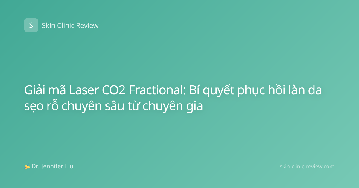 Giải mã Laser CO2 Fractional: Bí quyết phục hồi làn da sẹo rỗ chuyên sâu từ chuyên gia