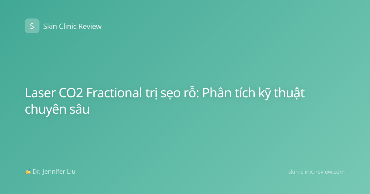 Laser CO2 Fractional trị sẹo rỗ: Phân tích kỹ thuật chuyên sâu